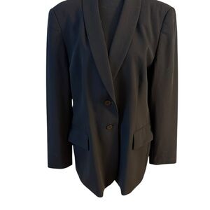 Classic Black Women's Blazer escada Margaret’s Ley vintage size 42